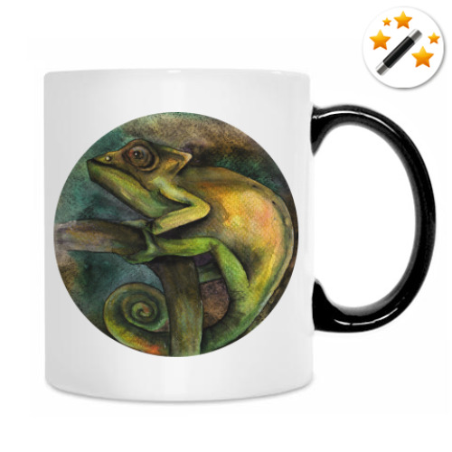 Кружка-хамелеон Хамелеон акварельный