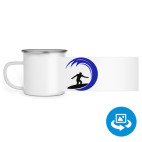 Кружка металлическая белая (круговая запечатка)