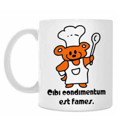 Кружка с принтом Голод - наилучшая приправа