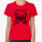 Классическая женская футболка БАБОЧКА – BUTTERFLY