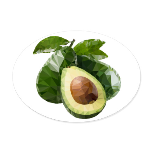 Виниловые наклейки Avocado. LOW POLY.