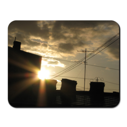 Коврик для мыши с принтом Крыши