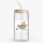 Банка с бамбуковой крышкой