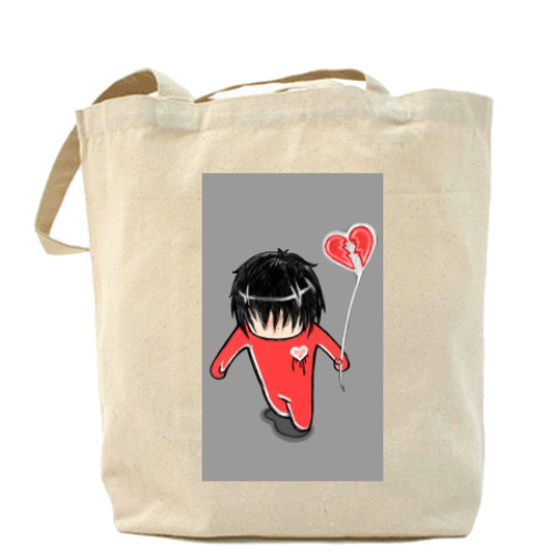 Сумка шоппер с принтом broken heart