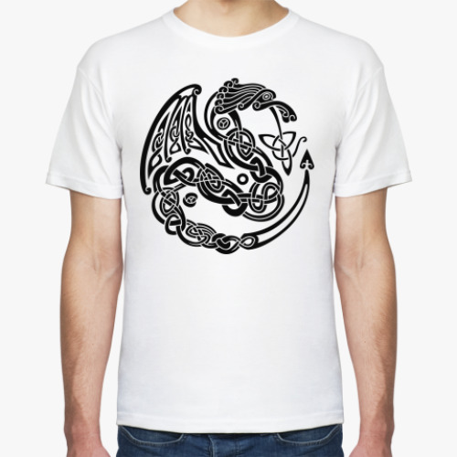 Футболка с принтом Кельтский дракон
