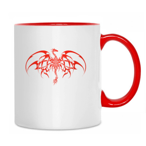 Кружка с принтом Дракон