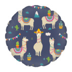 Лама на прогулке