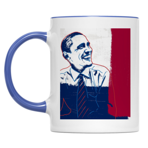 Кружка с принтом Барак Обама