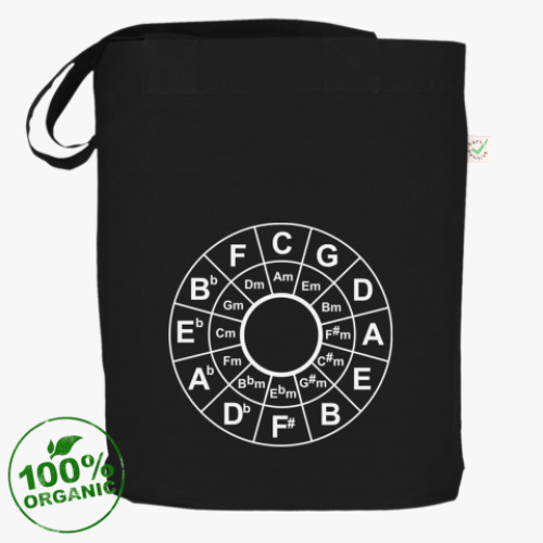 Сумка шоппер с принтом Квинтовый круг.