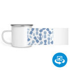 Кружка металлическая белая (круговая запечатка)