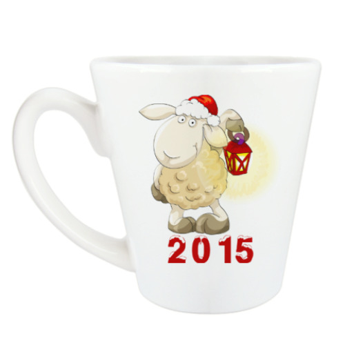 Чашка Латте Новогодняя овечка 2015 с фонариком
