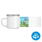 Кружка металлическая белая (круговая запечатка)