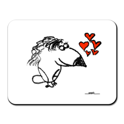 Коврик для мыши с принтом «Влюбленная Кэмерон»