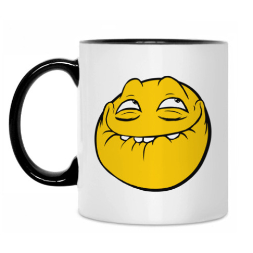 Кружка с принтом Trollface