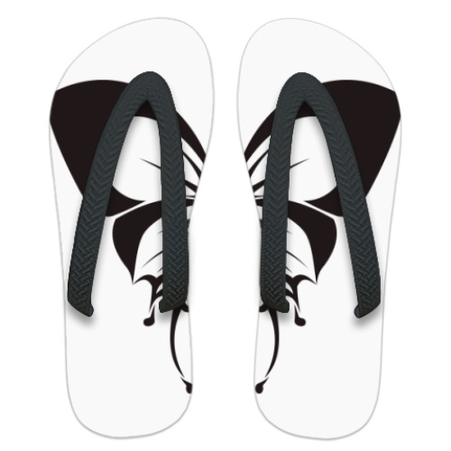 Шлепанцы (сланцы) с принтом  'Бабочка'