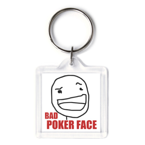 Брелок с принтом Bad Poker Face