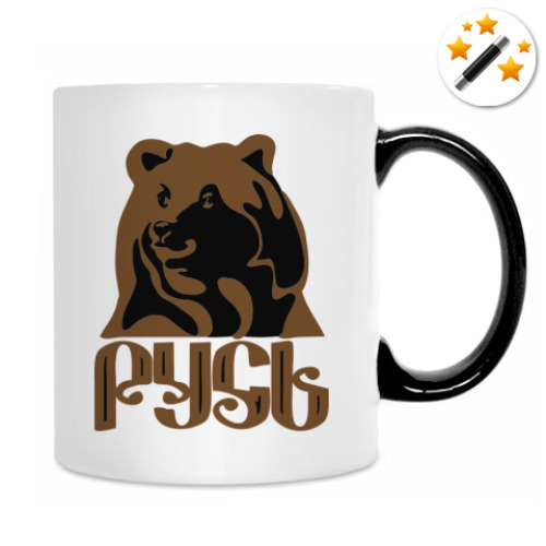 Кружка-хамелеон с принтом Русь