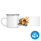 Кружка металлическая белая (круговая запечатка)