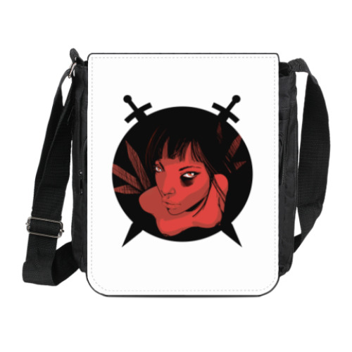 Сумка на плечо (мини-планшет) с принтом Защита