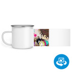 Кружка металлическая белая (круговая запечатка)