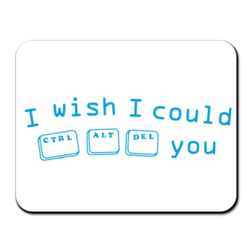 Коврик для мыши с принтом Ctrl+Alt+Del