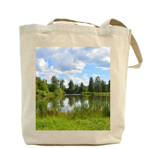 Сумка шоппер с принтом Озеро