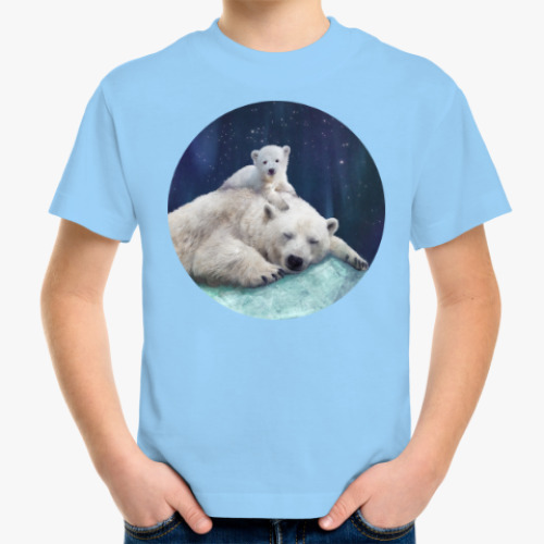 Детская футболка Полярные белые медведи