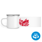 Кружка металлическая белая (круговая запечатка)