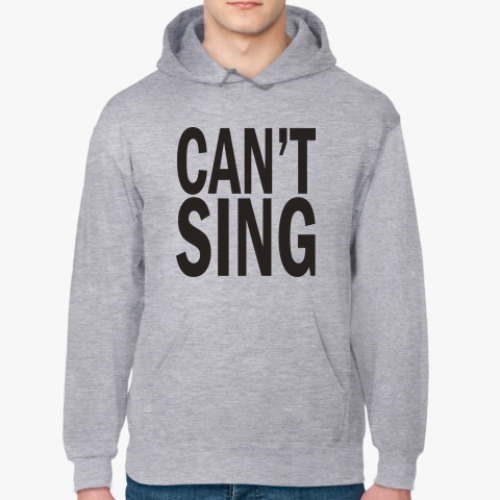 Толстовка худи с принтом Can't Sing