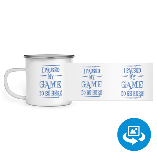 Эмалированная кружка (круговая запечатка) с принтом Game