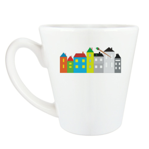 Чашка Латте с принтом Яркая жизнь!