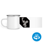 Кружка металлическая белая (круговая запечатка)