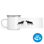 Кружка металлическая белая (круговая запечатка)