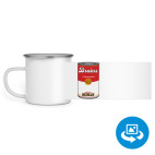 Кружка металлическая белая (круговая запечатка)