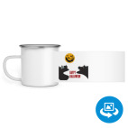 Кружка металлическая белая (круговая запечатка)