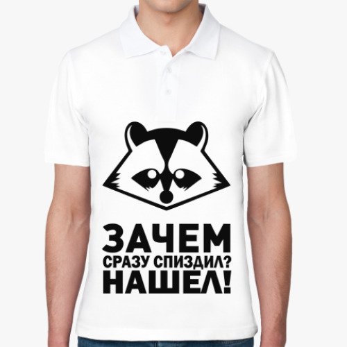 Рубашка поло с принтом Енот негодует!