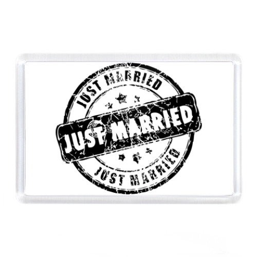 Магнит с принтом Just Married