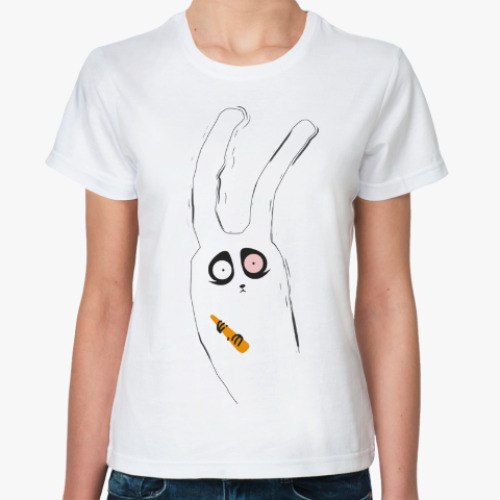 Классическая футболка Кролик с морковкой
