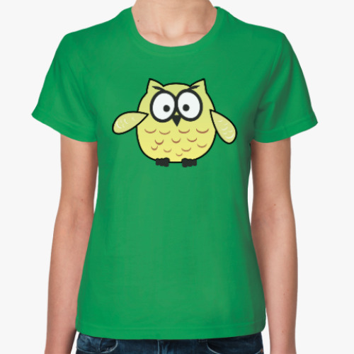 Женская футболка с принтом Сова