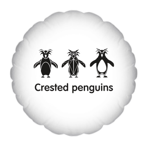 Подушка Смешные милые пингвины