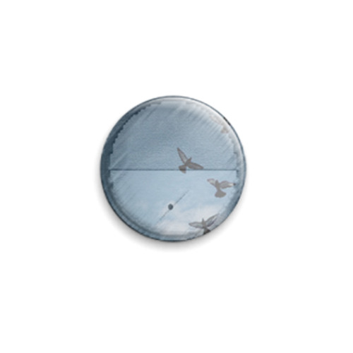 Значок 25мм с принтом  Мистер Одиночество