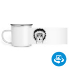 Кружка металлическая белая (круговая запечатка)