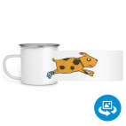 Кружка металлическая белая (круговая запечатка)