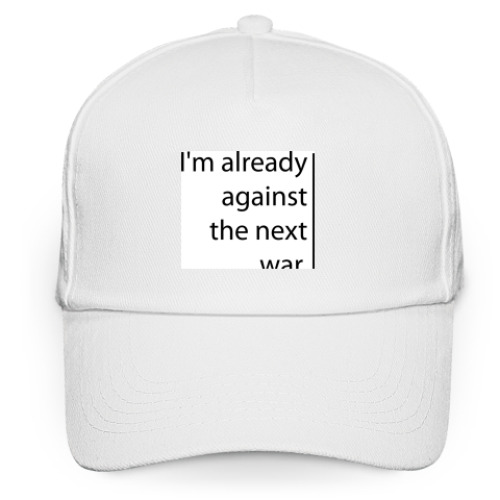 Кепка бейсболка с принтом 'Against the next war'