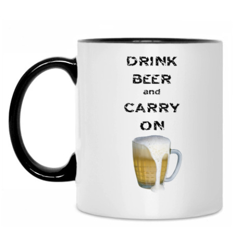 Кружка с принтом Drink beer