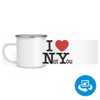 Кружка металлическая белая (круговая запечатка)