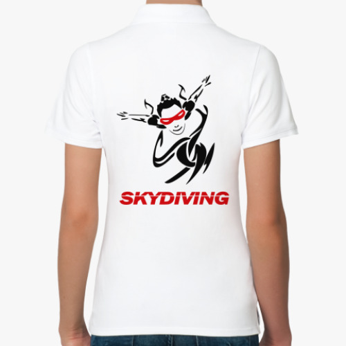 Женская рубашка поло (печать) SKYDIVING