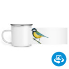 Кружка металлическая белая (круговая запечатка)