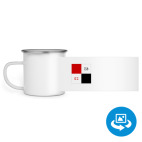 Кружка металлическая белая (круговая запечатка)