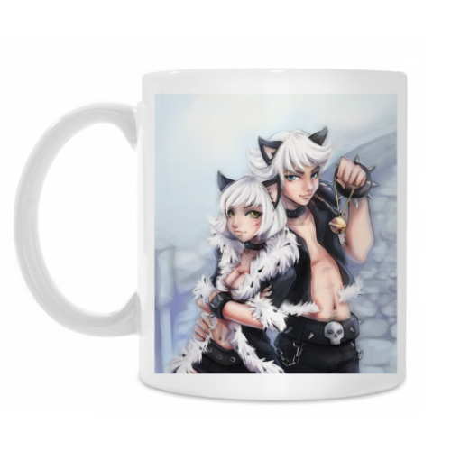 Кружка с принтом Black Cats